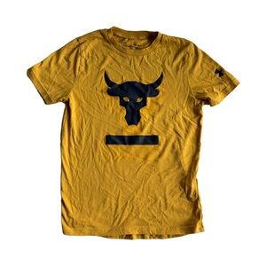 Under Armour Brahma Bull Gold and Black Short Sleeve Tee Size Youth Medium